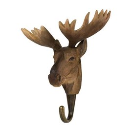 WILDLIFEGARDEN Wildlife Garden WG4508 Hook Elk - Hand Carved Hook - Collection European Animals