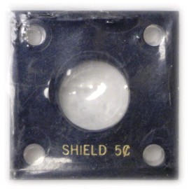 Capital Plastics Capitol Plastics U.S. Shield 5C 20.5 mm Black 2X2 Acrylic Screw Type New