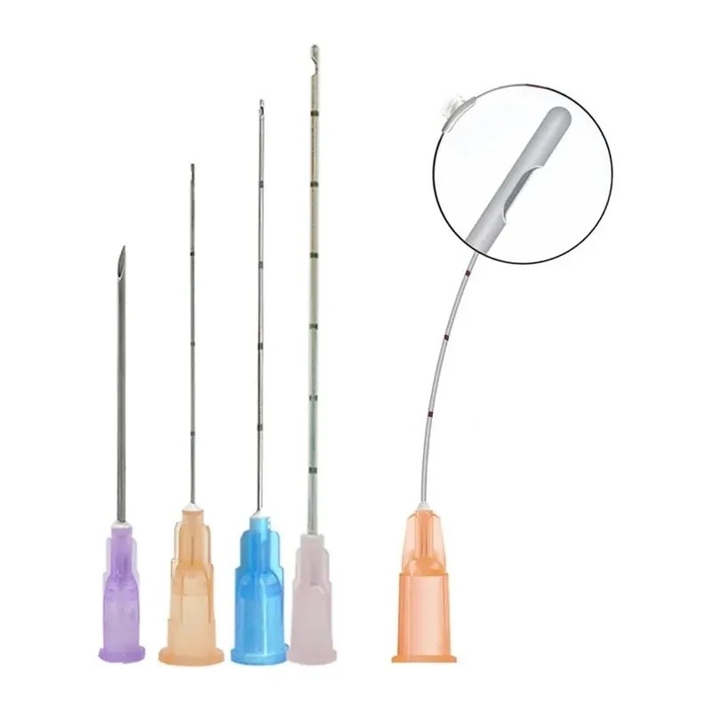 10 Piezas Canula Relleno Facial Punta Roma