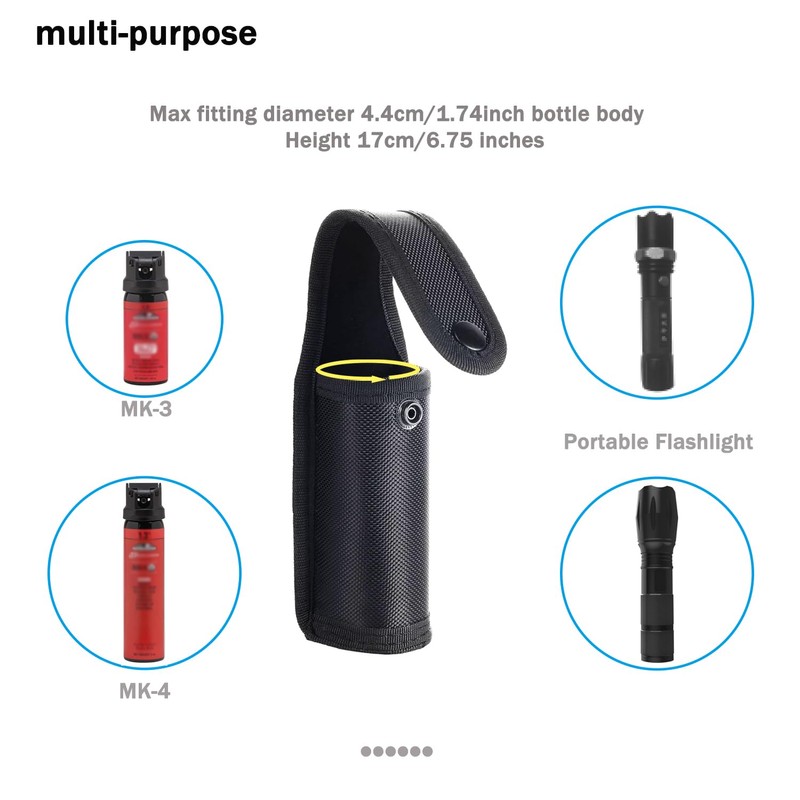 OC/Mace Spray Pouch - Large Nylon OC Spray Holder with