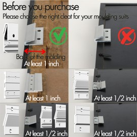 Heavy Duty Cabinet and Headboard Hanging Bracket 120 lbs- French Cleat Hanger - Wall Mount Hanger with Hardware for Shelf, Heavy Mirror,White Board,Ledges,Picture Frames - 17.7" 1 Pack