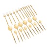 24 Piece Gold Silver Cutlery Set, Gold Flatware, Premium Stainless