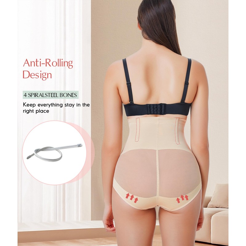 MERYOSZ Butt Lifting Panties High Waisted Tummy Control Shapewear for