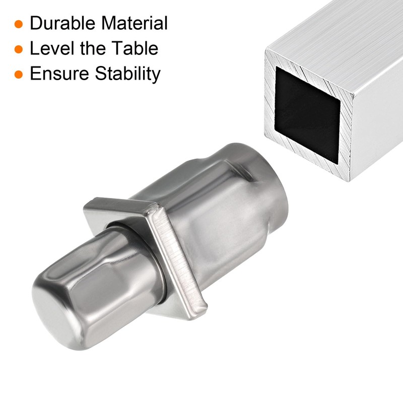 uxcell Adjustable Table Legs, 3.5" Stainless Steel Feet Fit for