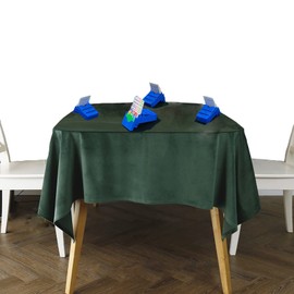 XUANNIAO Card Table Cover， Machine Washable Velvet Game Table Cover- for Poker, Mahjong, Domino,Poker,Bridge, Board Game Tablecloth(55" x 55") Green