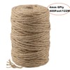 FanLyDao 400Feet 4mm Twine String Jute Rope for Crafts/Gift Packing/Garden