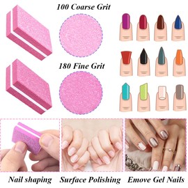 EAVUYIS Buffer for Nails, Pack of 50 Buffer Sanding Blocks, Polishing Blocks, Pedicure and Nail Modeling, Nail Salons, Nail Art at Home