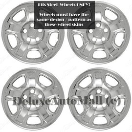 DeluxeAuto 2002, 2003, 2004, 2005, 2006, 2007 Jeep Liberty 16" Chrome Wheel Skins/Hubcaps (Set of 4)
