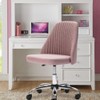 HOMEFLA Home Office Modern Linen Swivel Task Upholstered Fabric Desk