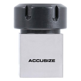 Accusize Industrial Tools Hardened Square ER-32 Collet Chuck Block for CNC Machine, Slotted ER Nut Included, 6920-3204