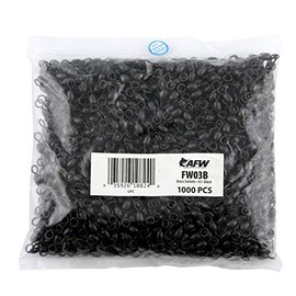 American Fishing Wire Grúas giratorias de latón, tamaño #3, 100 LB (45 kg) Prueba, Negro, 1000 Piezas