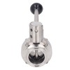 Sanitary Butterfly Clamp Valve with Silicone Washer Stainless Steel Clamp
