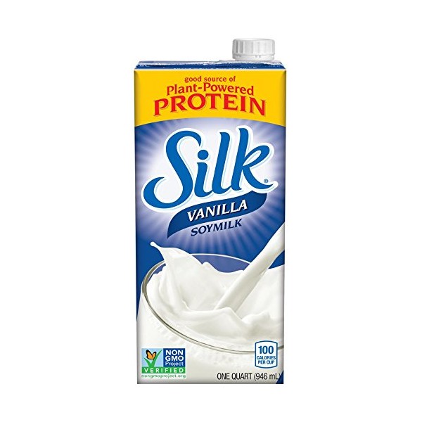 Silk Soy Milk, Vanilla, 32 Fluid Ounce (Pack of 12)