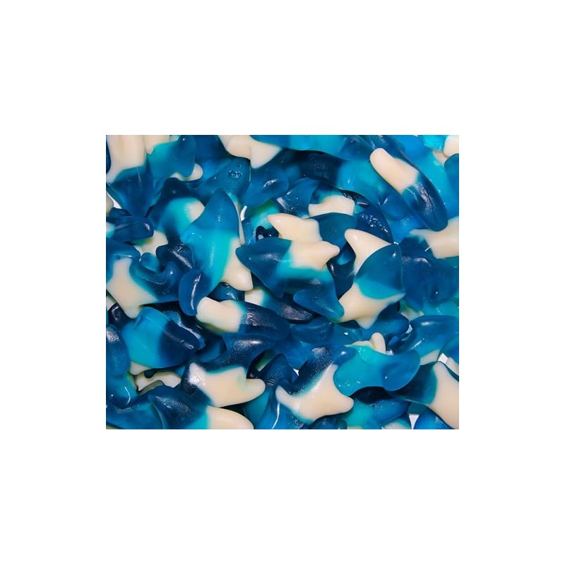 Blue Sharks Gummy Candy - 1 Pound (16 Ounce) -