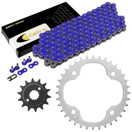 Caltric Blue Drive Chain And Sprockets Kit for Suzuki LTR450 Quadracer 450 2006-2009