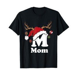 Mom Of Family Christmas 2024 Matching Santa Elf Funny Xmas T-Shirt