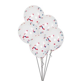Unique Party 57083 - 16" Star Confetti Balloons, Pack of 5