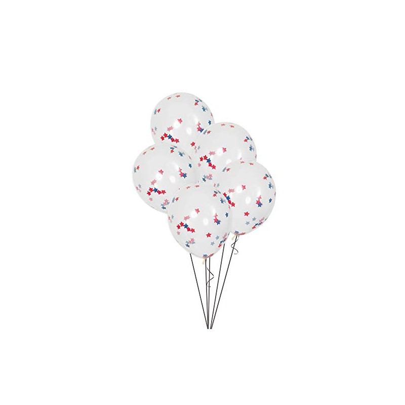 Unique Party 57083 - 16" Star Confetti Balloons, Pack of