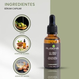 Rusens - 11 Oils Serum Capilar Aceite de Argán, Nutre y Repara desde la raíz hasta las puntas dejando visiblemente el cabello más suave gracias a sus 