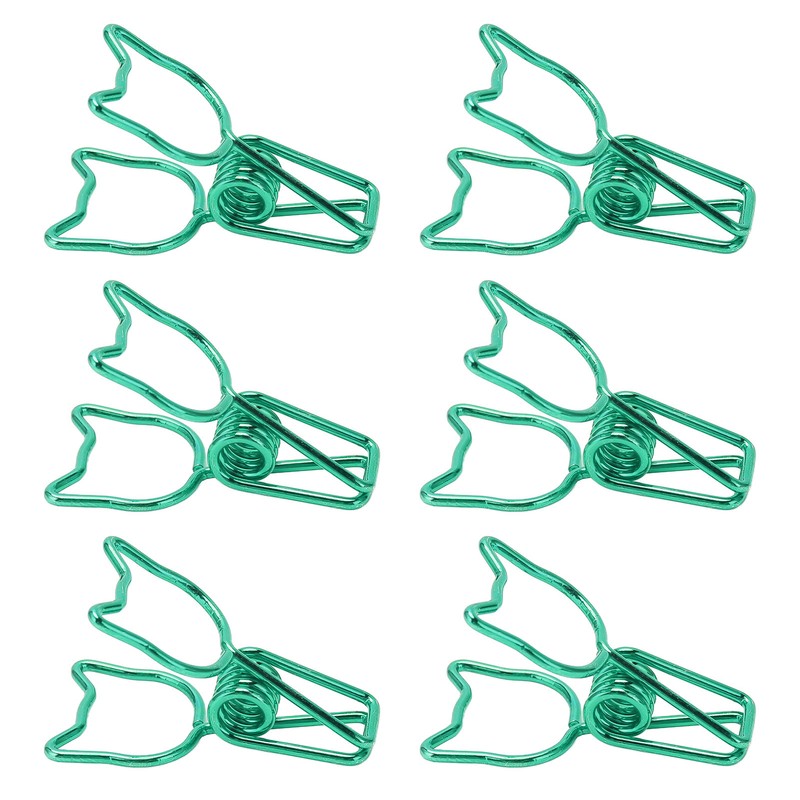 100Pcs Kitten Binder Clips Cute Animal Style Strong Clamping Hollow
