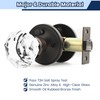 Orger Crystal Privacy Door Knobs with Lock, Faceted Diamond Shape