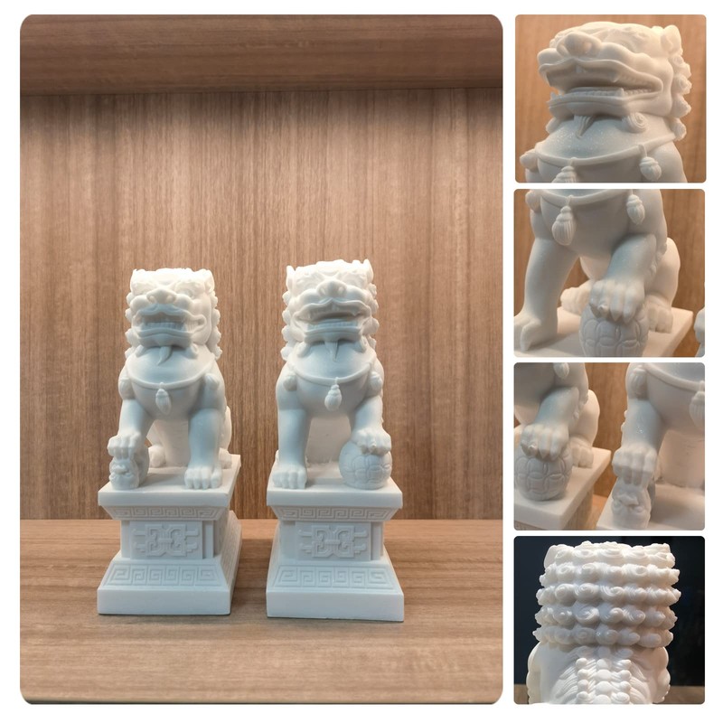 Large Size Foo Dog Statue,Pair of Guardian Lions,Asian Stone Statues