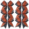 6PCS Glitter Cheer Bow Large Cheer Bows Rhinestones Hair Bows