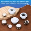 PATIKIL 3/8" BSP Male Thread Manual Radiator Air Vent Plugs,