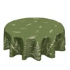Kawani Spring Summer Leaf Tablecloth Round 60 Inch Green Plant