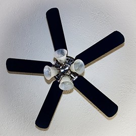 Fancy Blade Ceiling Fan Accessories Blade Cover Decoration, Solid (Navy Blue)