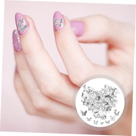 Mikinona 70pcs Butterfly Shaped Nail Art Charms Lightweight Manicure Decorations for Stunning Fingernail Decor for Nail Designs and Creative Manicures