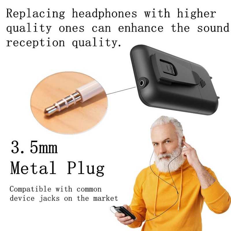 Hearing Aids For Seniors Hand Held Pocket Sound Amplifier with