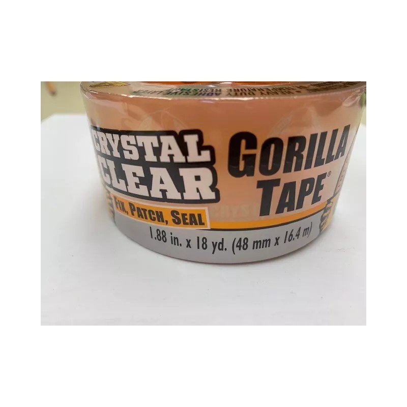 Gorilla CRYSTAL CLEAR DUCT TAPE 1.88" WIDE X 18 YARDS