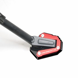 Modeer For Desert X 2022-2023 Motorcycle CNC Support Extension Plate Kickstand Side Stand Pad desertx Desert-X Accessories (black-red)