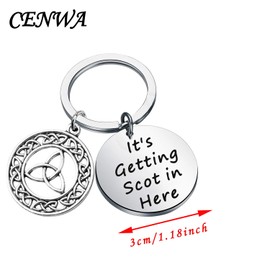 CENWA Celtic Knot Cross Pendant Keychain It's Getting Scot in Here Keychain (Getting Scot in K)