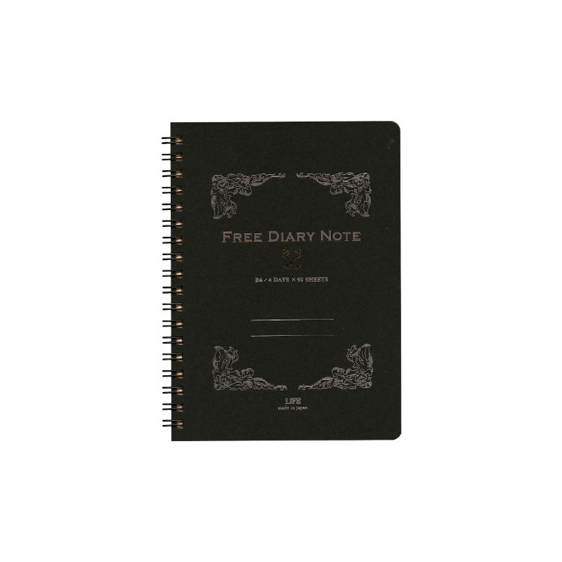 Life Notebook Free Diary B6 Black D1530