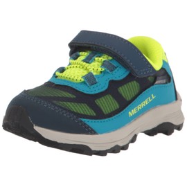 Merrell Moab Speed Low Alternative Closure Jr Waterproof Hiking Shoe, Navy, 6 Wide US Unisex Little_Kid