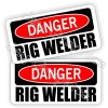 Unbranded/Generic Hard Hat Stickers | Danger RIG WELDER | Safety Helmet Decals Labels Rigger
