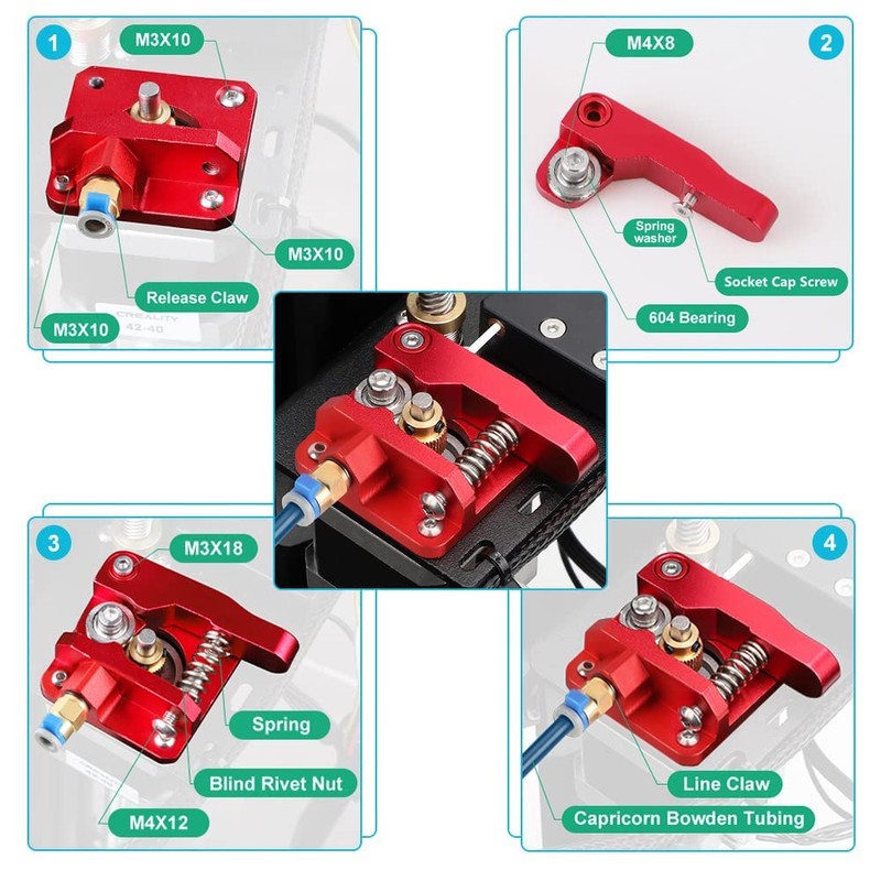 CREALITY All Aluminum Upgraded MK8 Extruder Drive Feed for Ender