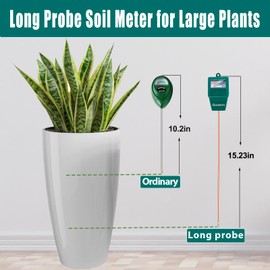 Gouevn Long Probe Soil Moisture Meter for Plants, Plant Moisture Meter for House Plants, Plant Water Meter for Indoor & Outdoor Large Potted Plants, Hygrometer Gardening Gifts - No Battery Needed