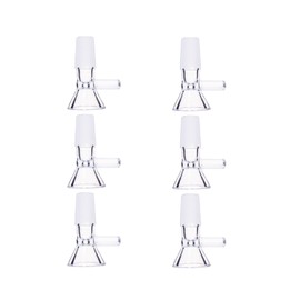 6PCS 14mm Heat-Resistant Glass Funnel, Mini Bowl Piece with Handle for Home Kitchen