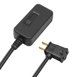 DiCUNO Table-Top Plug in Lamp Dimmer Switch for Table/Floor Lamps, UL Listed, Slide Control, Works with 100 Watt Dimmable LED/CFL and 300 Watt Incandescent/Halogen,3.3ft Cord, Black, 1-Pack