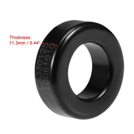 sourcing map 4 pieces ferrite ring iron powder toroid cores 19.3 x 33.7 x 11.3 mm black grey de