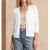 GRECERELLE Womens White Lightweight Long Sleeve Cardigan Casual Button Down
