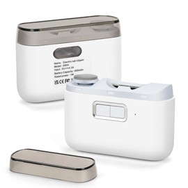 Electric Nail Clippers, 2 Speeds Automatic Nail Clippers Rechargeable Nail File 2-in-1 Nail Trimmer with Nail Scraps Storage and Light for Baby, Kids, Women, Seniors