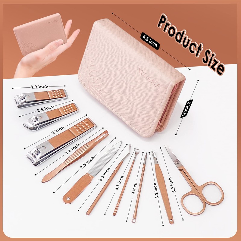 Nail Clippers Set, 10 Pieces, Grooming Set, Manicure Set, Nail
