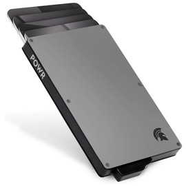 POWR Card Holder - EC Card Case and Credit Card Holder Men - RFID Protection & NFC Blocker Card Holder Metal - Slim Card Wallet Men