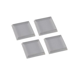 SoftTouch 4679495N Furniture Caster Cups Square for Carpet or Durable Hard Floors, 1-13/16 Inch, Clear, Pack of 4.
