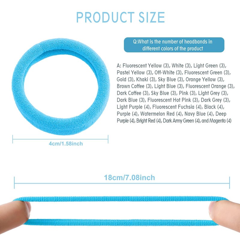 100PCS Elastic Hair Ties, Seamless Hair Band, Ponytail Holder No