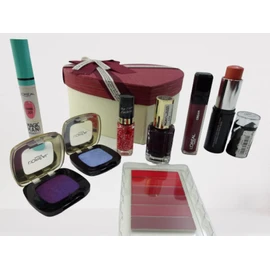 Glory Cosmetics L'Oreal 7 Piece Luxury Make Up Beauty Box, Gift Wrapped Gift Set For Her Free Lip Palette Included